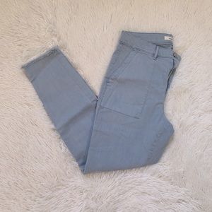 LOFT frayed chino jeans